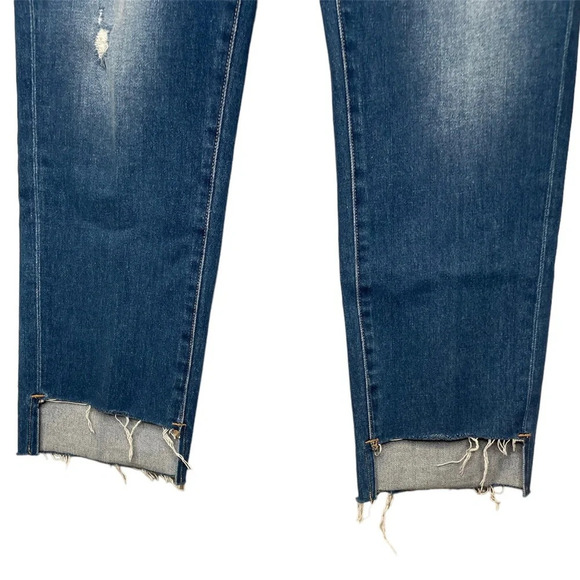 Frame Le Nouveau Straight Asymmetrical Raw Hem Jeans Women’s Size 29 Denim - Picture 5 of 8